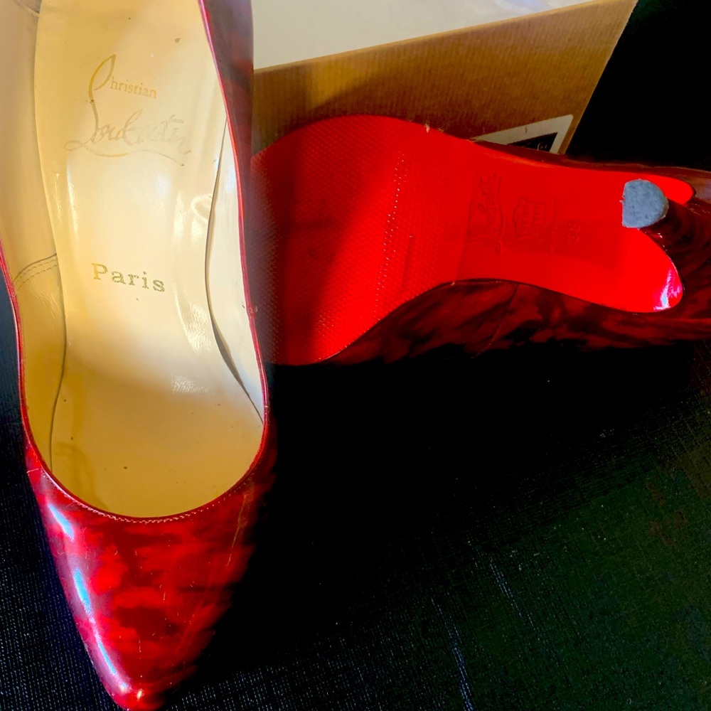Christian Louboutin Red 100m heels